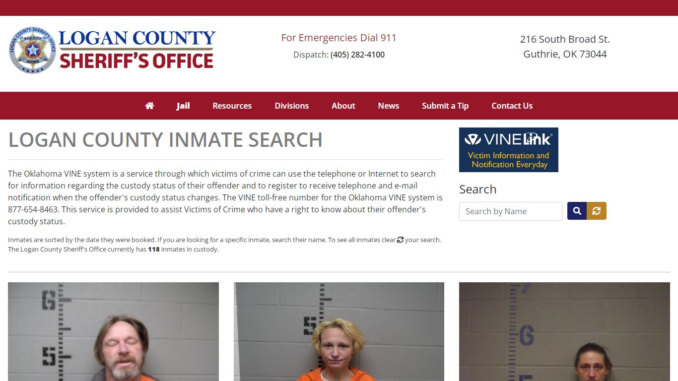 Inmate Search - Logan County Sheriff's Office